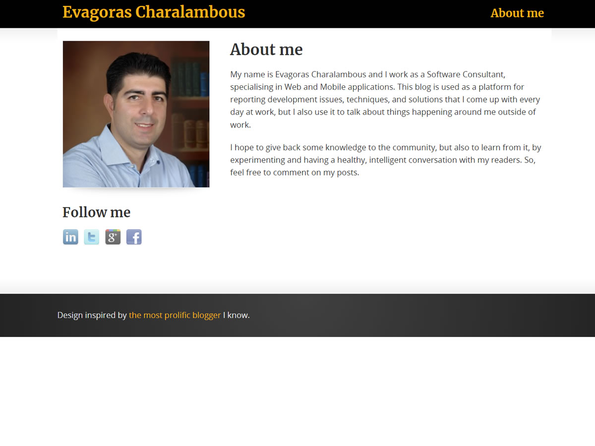 Evagoras Charalambous Site is Added to our ColdFusion Blogs site at CfBlogs.org
