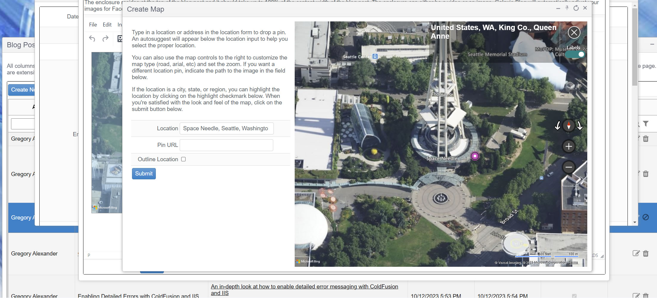 Creating Dynamic Maps With The Bing Maps V8 Control   GalaxieBlogMapInterface 